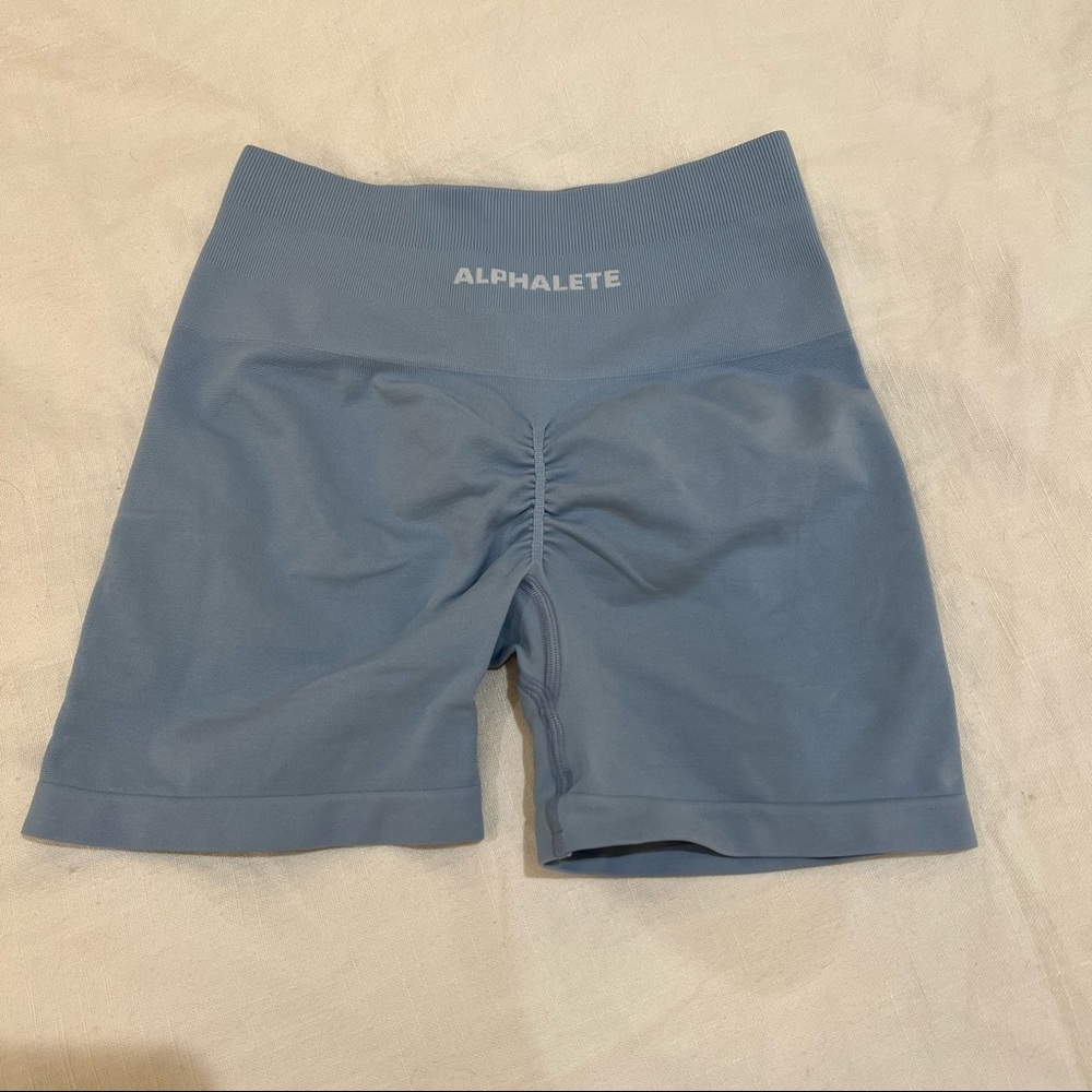 SOLD Alphalete amplify ice blue shorts
